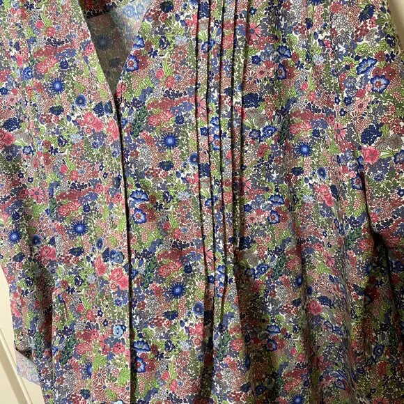Drapers & Damons 3X Floral Pintuck Blouse Button Front Romantic Cottagecore - Picture 12 of 12